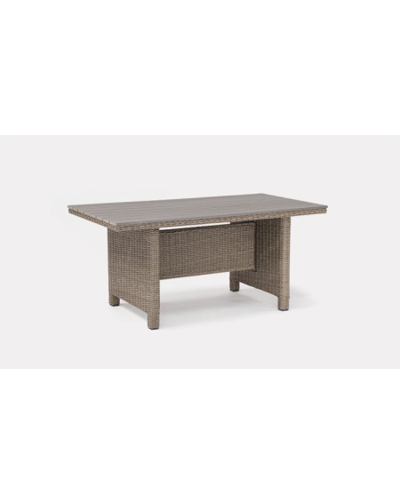 Kettler Palma Casual Dining Corner Set + Dark Oak Slat Table - Oyster