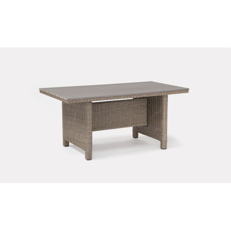 Kettler Palma Casual Dining Corner Set + Dark Oak Slat Table - Oyster