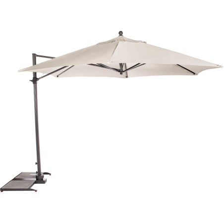 Kettler Parasol 2.5m Push Up Free Arm Grey Frame - Natural Canopy